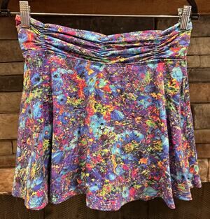 Women’s DONA JO Multi Color Floral Pickleball Tennis Skirt Skort Size 2 *A12